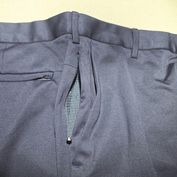 Banana Republic Slim Fit Stretch Preppy Navy Blue Men's Size 31x32 Pants - Picture 9 of 16